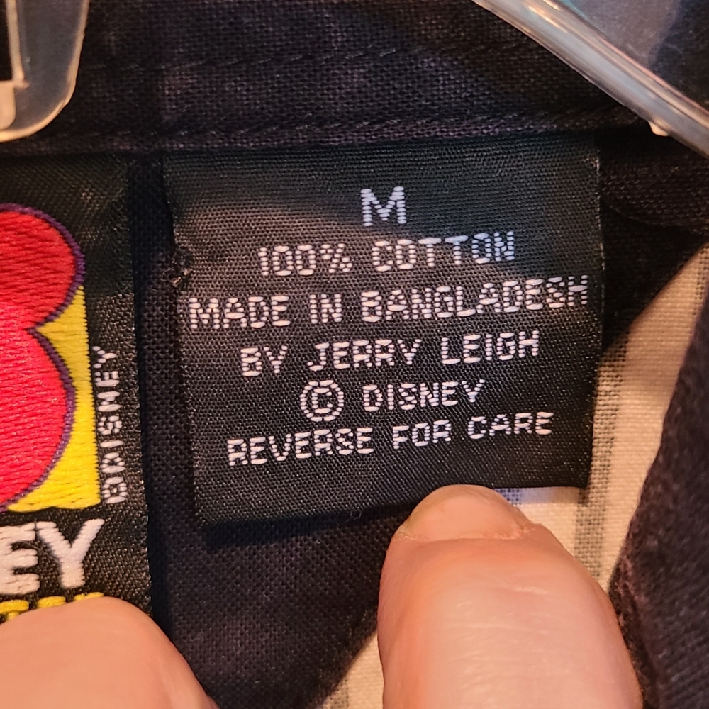 Disney vintage retro Mickey Minnie cotton oxford button down blouse M - Picture 6 of 10